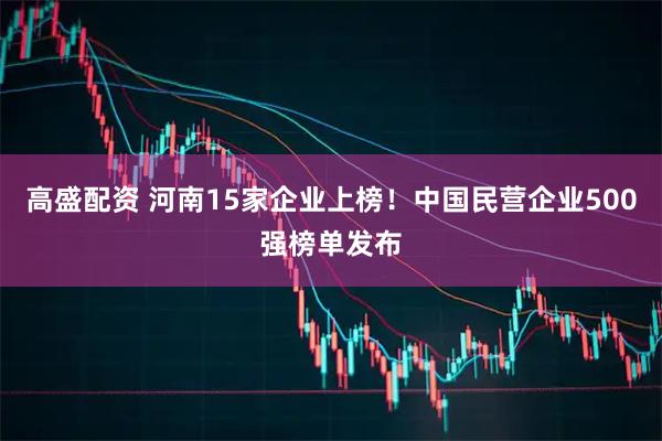 高盛配资 河南15家企业上榜！中国民营企业500强榜单发布