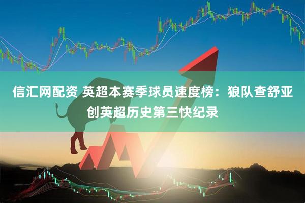 信汇网配资 英超本赛季球员速度榜：狼队查舒亚创英超历史第三快纪录
