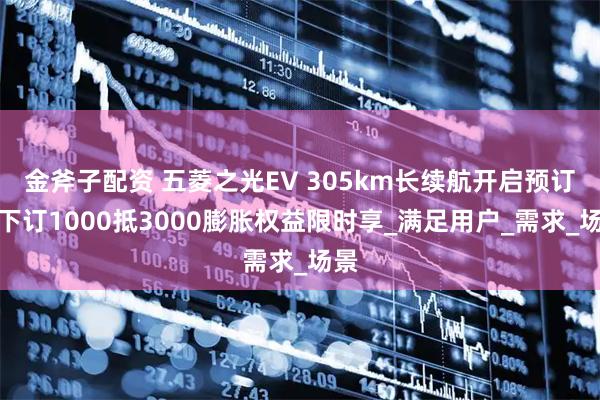 金斧子配资 五菱之光EV 305km长续航开启预订,下订1000抵3000膨胀权益限时享_满足用户_需求_场景