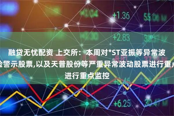 融贷无忧配资 上交所：本周对*ST亚振等异常波动风险警示股票,以及天普股份等严重异常波动股票进行重点监控